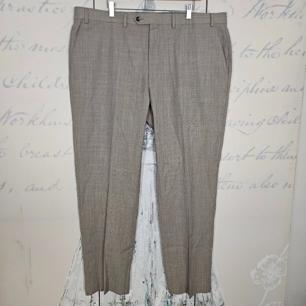 NWT Michael Kors Trousers Pants Classic Fit 42x32 Gray Flat Front